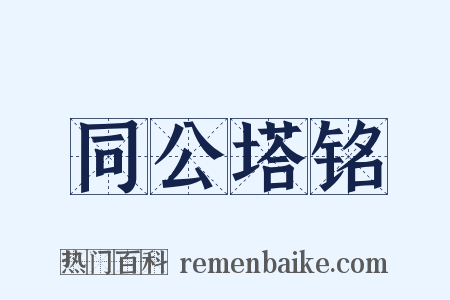 同公塔铭是什么意思的图片